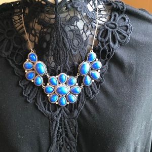 Beautiful blue and silver necklace